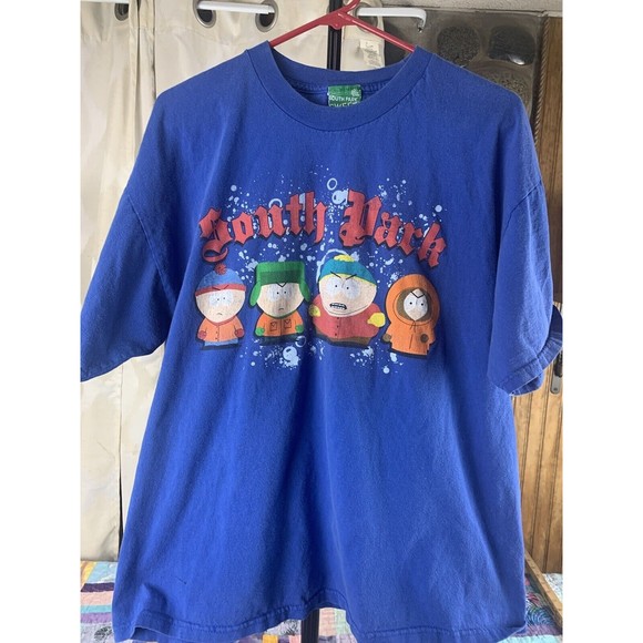 South Park Other - South Park T-Shirt Top Blue Short Sleeve 100% Cotton Men's Size Extra Large L